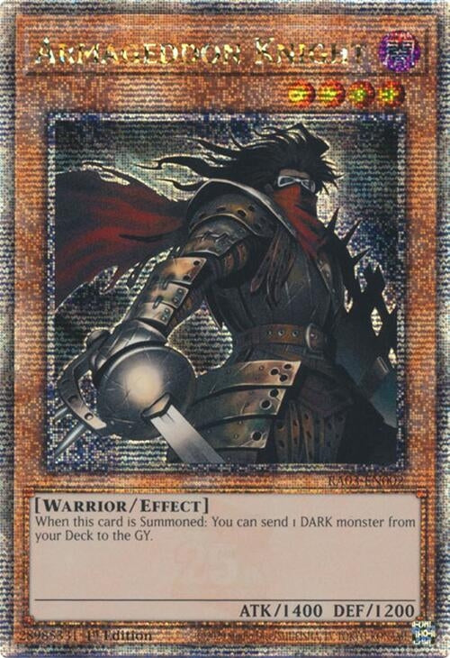Armageddon Knight (Quarter Century Secret Rare) (3002) - YuGiOh Single