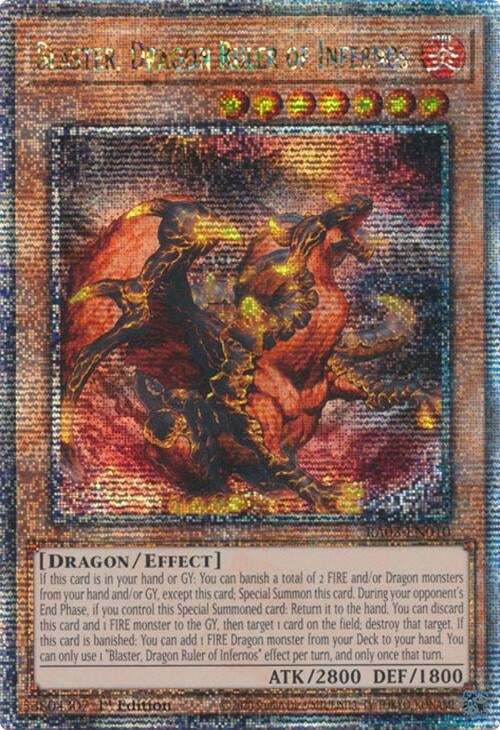 Blaster Dragon Ruler of Infernos (Quarter Century Secret Rare) (3010) - YuGiOh Single