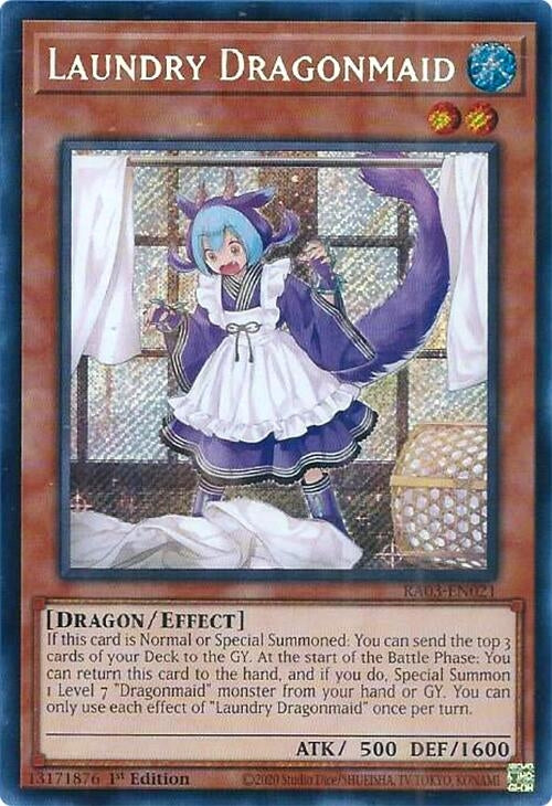 Laundry Dragonmaid (Secret Rare) (3021) - YuGiOh Single