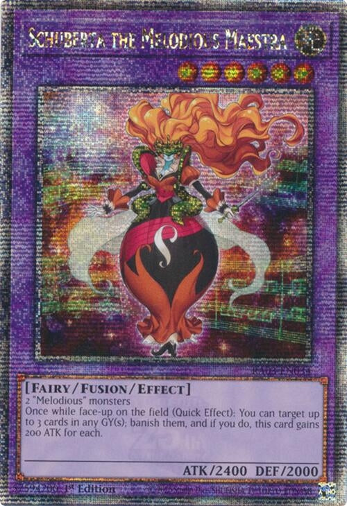 Schuberta the Melodious Maestra (Quarter Century Secret Rare) (3034) - YuGiOh Single