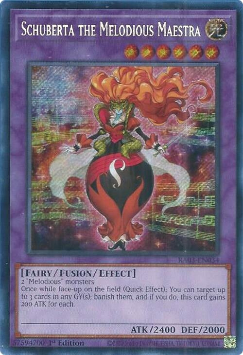 Schuberta the Melodious Maestra (Secret Rare) (3034) - YuGiOh Single