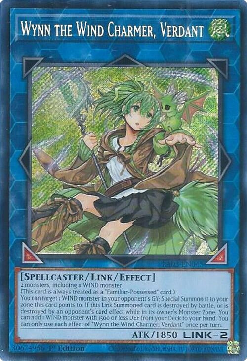 Wynn the Wind Charmer Verdant (Secret Rare) (3045) - YuGiOh Single