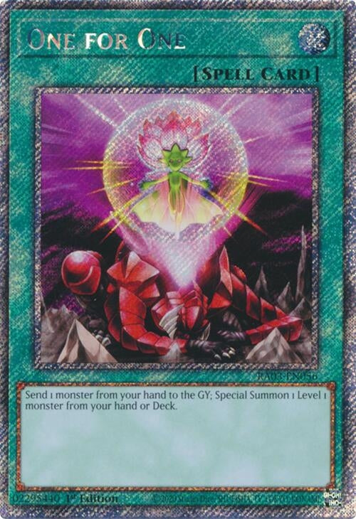 One for One (Platinum Secret Rare) (3056) - YuGiOh Single