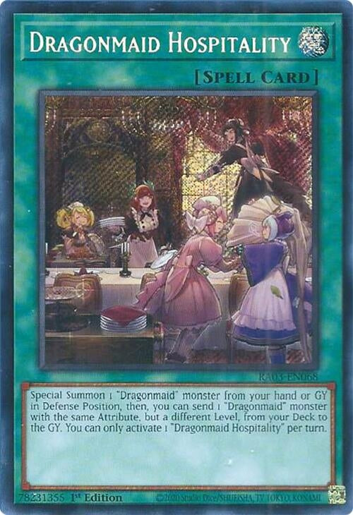 Dragonmaid Hospitality (Secret Rare) (3068) - YuGiOh Single