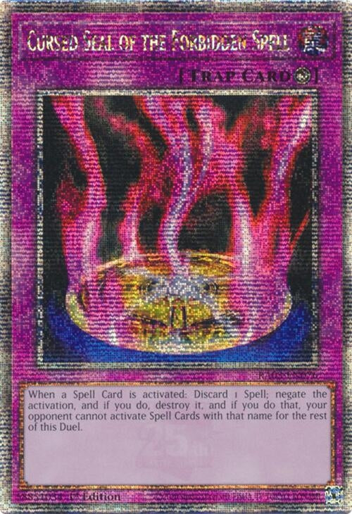 Cursed Seal of the Forbidden Spell (Quarter Century Secret Rare) (3076) - YuGiOh Single