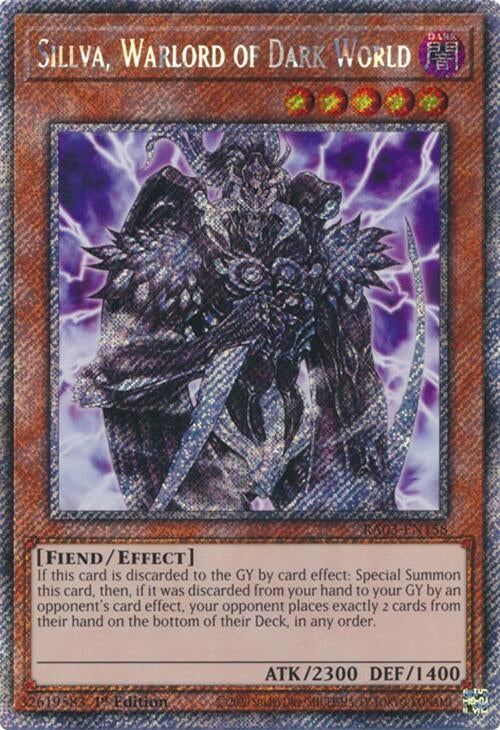 Sillva Warlord of Dark World (Platinum Secret Rare) (3158) - YuGiOh Single