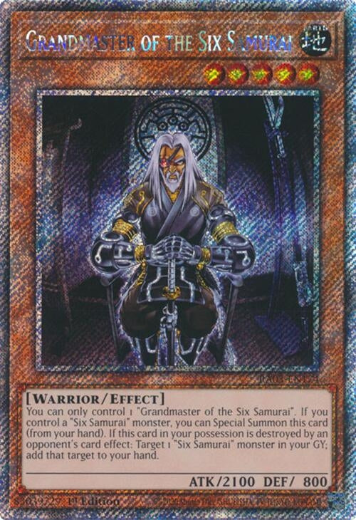 Grandmaster of the Six Samurai (Platinum Secret Rare) (3174) - YuGiOh Single