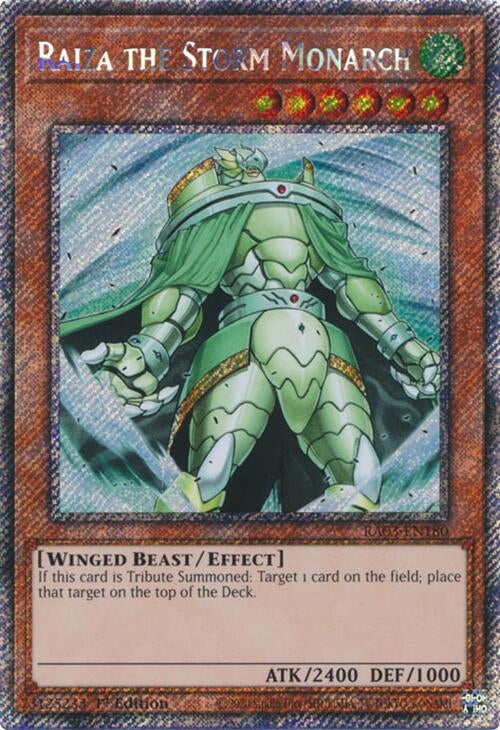 Raiza the Storm Monarch (Platinum Secret Rare) (3180) - YuGiOh Single