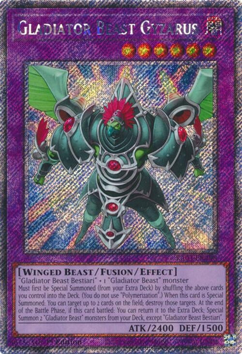 Gladiator Beast Gyzarus (Platinum Secret Rare) (3198) - YuGiOh Single