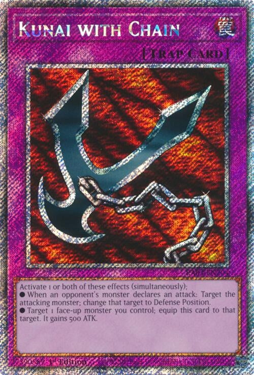 Kunai with Chain (Platinum Secret Rare) (3204) - YuGiOh Single