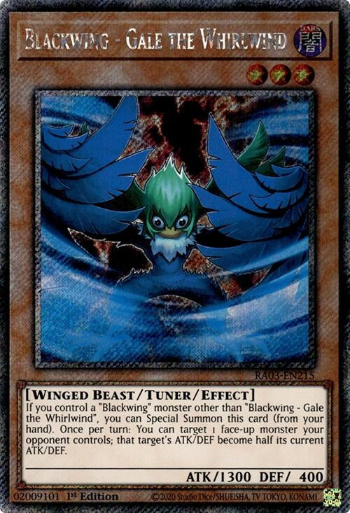 Blackwing - Gale the Whirlwind (Platinum Secret Rare) (3215) - YuGiOh Single