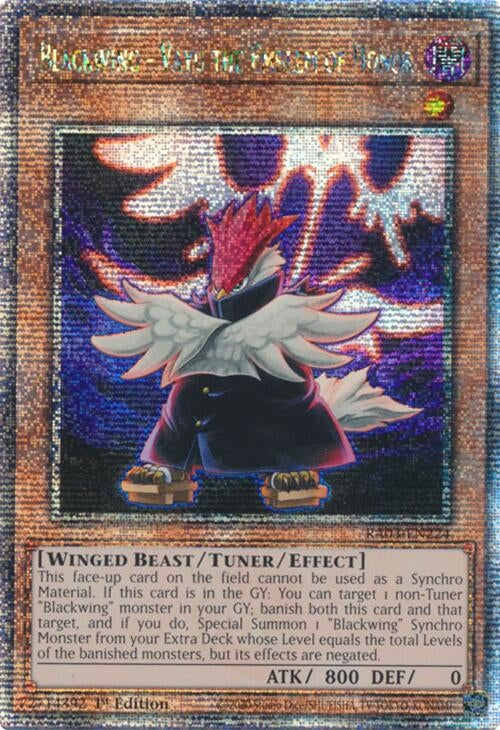 Blackwing - Vayu the Emblem of Honor (Quarter Century Secret Rare) (3224) - YuGiOh Single