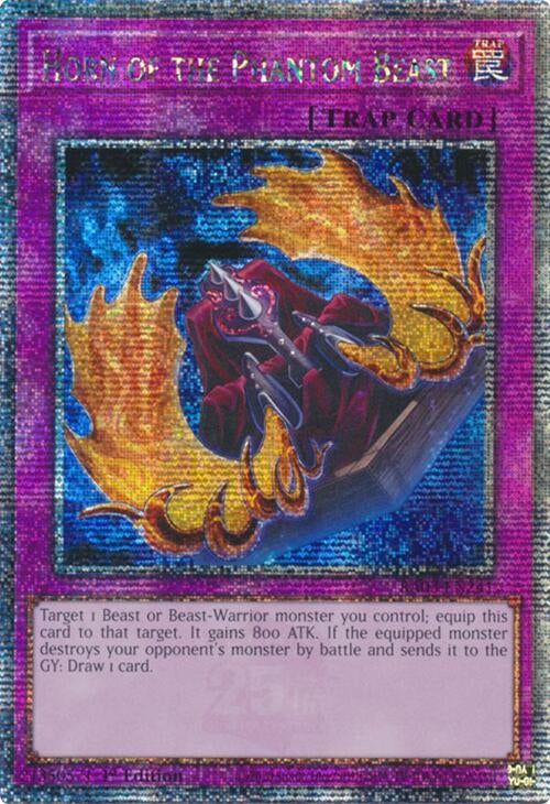 Horn of the Phantom Beast (Quarter Century Secret Rare) (3241) - YuGiOh Single