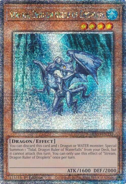 Stream Dragon Ruler of Droplets (Quarter Century Secret Rare) (3255) - YuGiOh Single