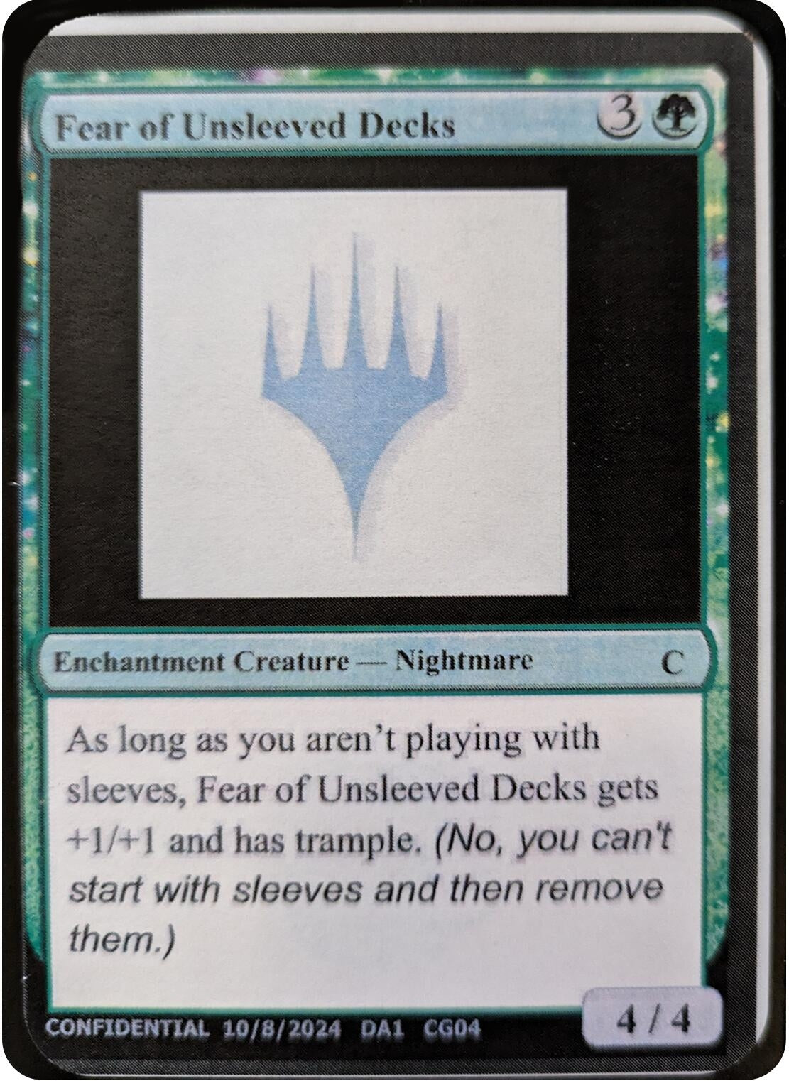 Fear of Unsleeved Decks - MTG Single