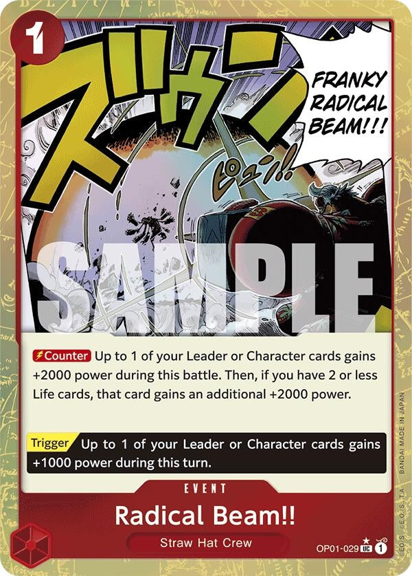 Radical Beam!! (Textured Foil) (1029) (PRB-01) - One Piece Card Game Single