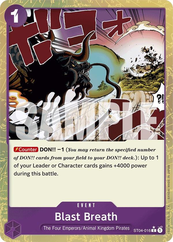 Blast Breath (Textured Foil) (4016) (PRB-01) - One Piece Card Game Single