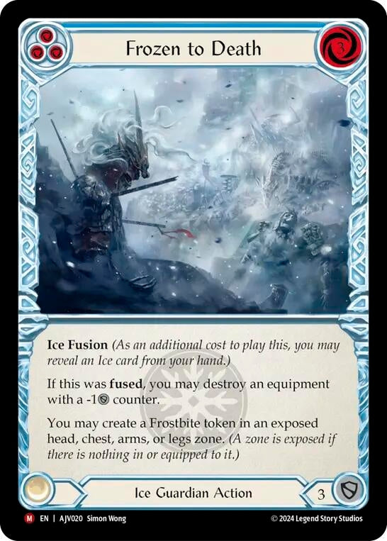 Frozen to Death (20) - Flesh and Blood TCG Single