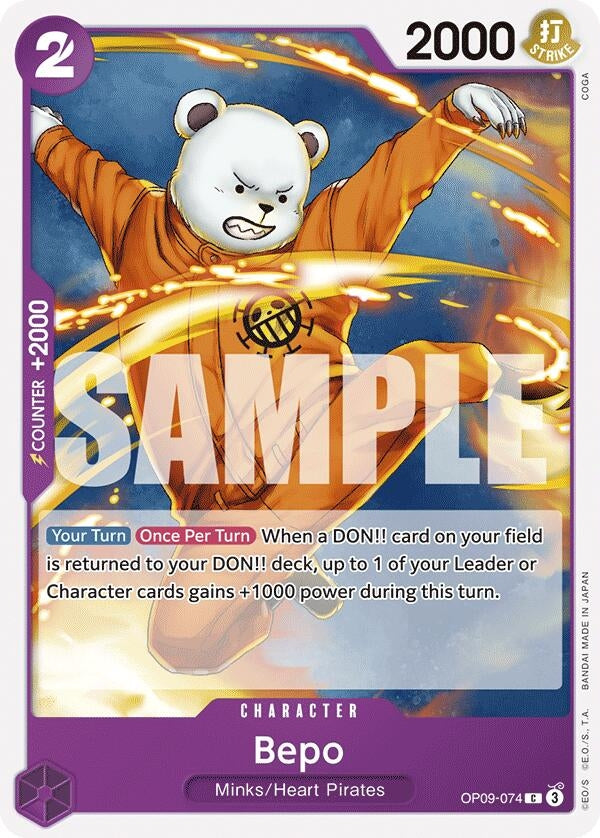 Bepo (OP09-074) (OP09) - One Piece Card Game Single