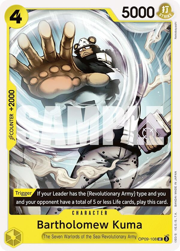Bartholomew Kuma (OP09-108) (OP09) - One Piece Card Game Single