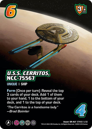 U.S.S. Cerritos NCC-75567 (Alternate Art) (STK02 5/22) (2522) - UniVersus Single