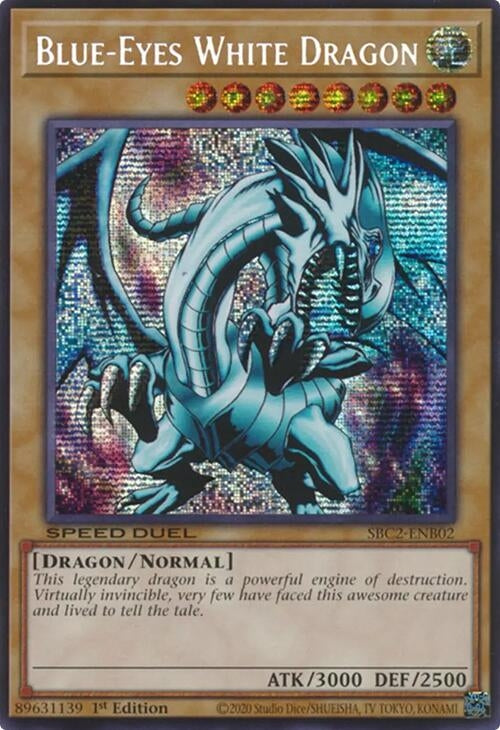 Blue-Eyes White Dragon (PSR) (SBC2-ENB02) (SBC2) - YuGiOh Single