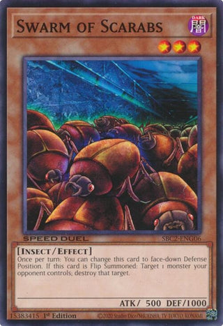 Swarm of Scarabs (SBC2-ENG06) (SBC2) - YuGiOh Single