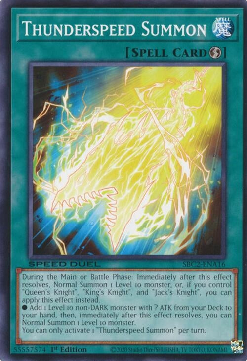 Thunderspeed Summon (SBC2-ENA16) (SBC2) - YuGiOh Single