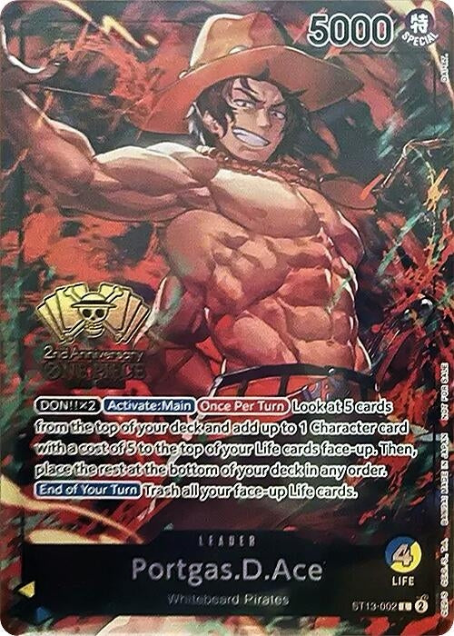 Portgas.D.Ace (2nd Anniversary Tournament) (ST13-002) (OP-PR) - One Piece Card Game Single