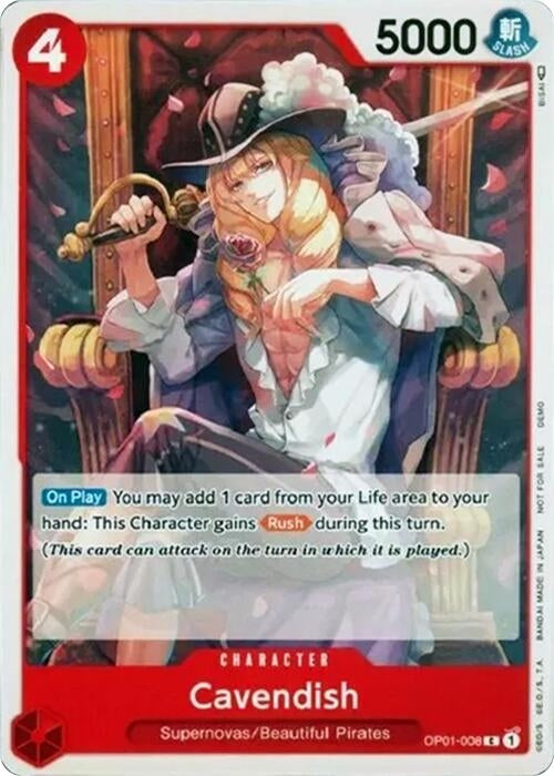 Cavendish (OP01-008) (OPDD) - One Piece Card Game Single