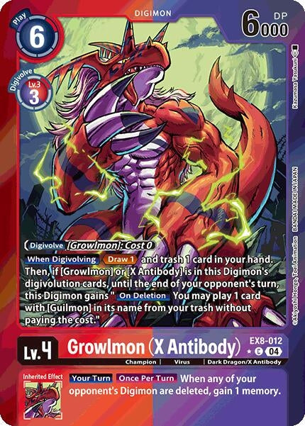Grolwmon (X Antibody) (Limited Foil) (EX8-012 C) - Digimon Card Game Single
