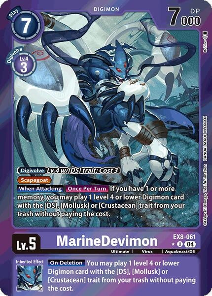 MarineDevimon (Limited Foil) (EX8-061 U) - Digimon Card Game Single