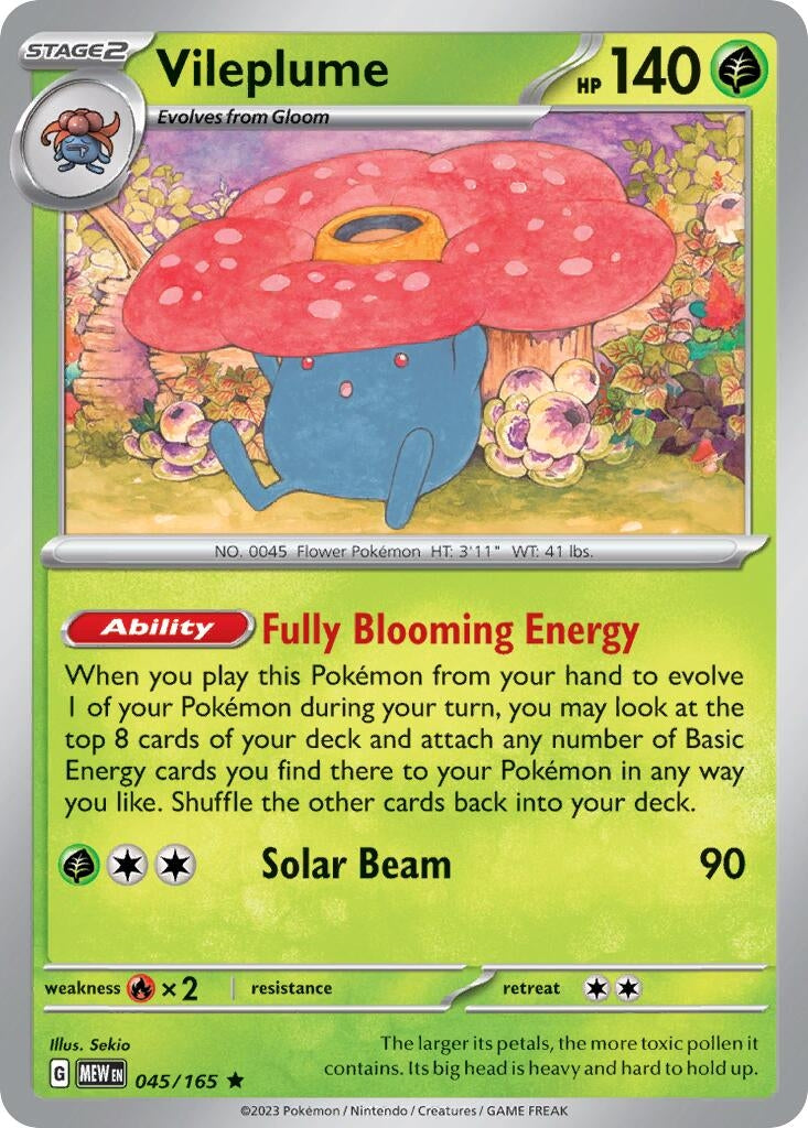 Image for Vileplume (045/165) (Deck Exclusives) - Pokemon