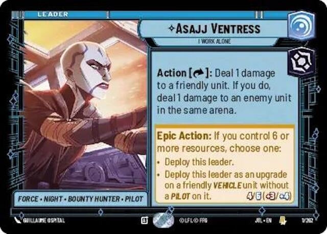 Asajj Ventress - I Work Alone (001/257) (JTL) - Star Wars: Unlimited Single