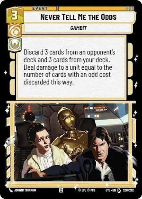 Never Tell Me the Odds (208/257) (JTL) - Star Wars: Unlimited Single