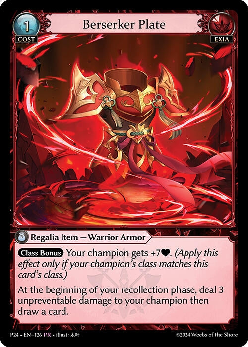 Image for Berserker Plate (126) (Promotional Cards) - Grand Archive TCG