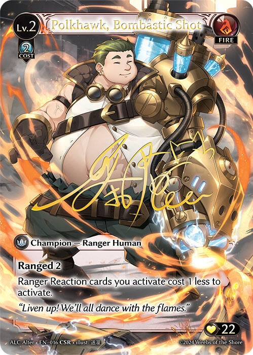 Image for Polkhawk, Bombastic Shot (CSR) (016) (Alchemical Revolution Alter Edition) - Grand Archive TCG