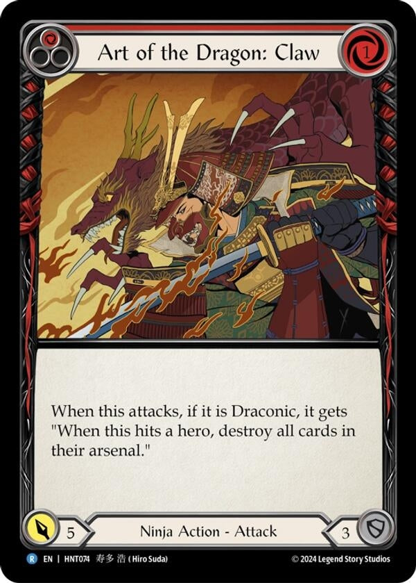 Art of the Dragon: Claw (HNT074) - Flesh and Blood TCG Single