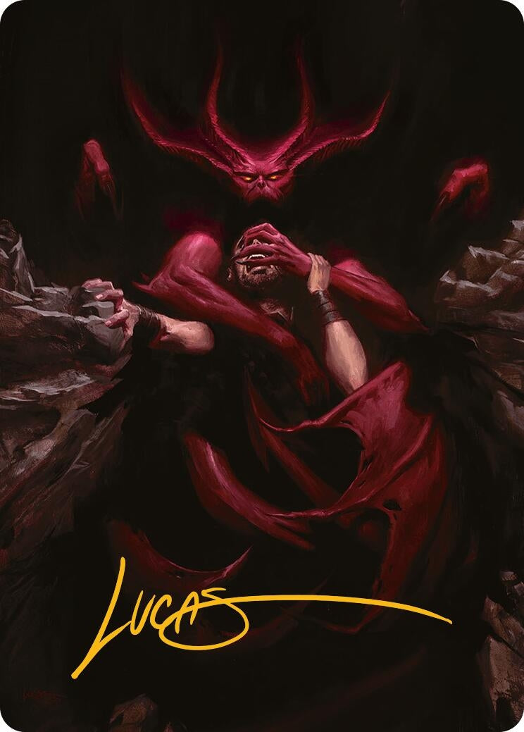 Image for Infernal Grasp Art Card (Gold-Stamped Signature) (10) (Art Series: Innistrad Remastered) - Magic: The Gathering