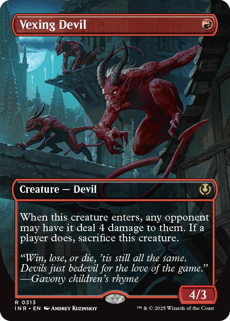 Image for Vexing Devil (Borderless) (313) (Innistrad Remastered) - Magic: The Gathering