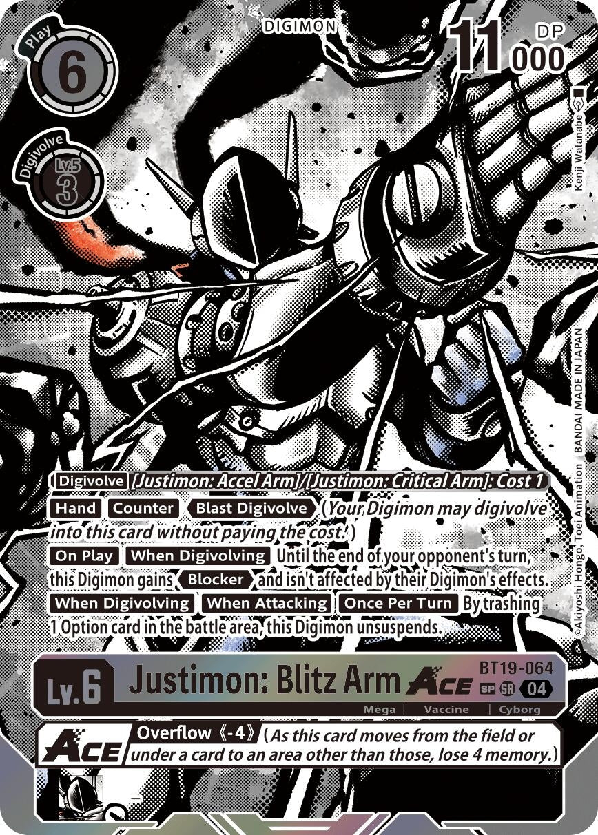 Image for Justimon: Blitz Arm ACE (Textured) (BT19-064 SR) (Release Special Booster 2.5) - Digimon Card Game