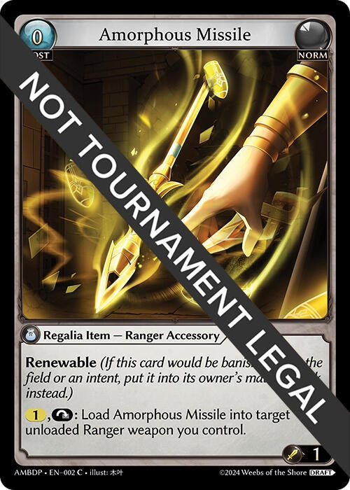 Image for Amorphous Missile (002) (Mortal Ambition Draft Pack) - Grand Archive TCG
