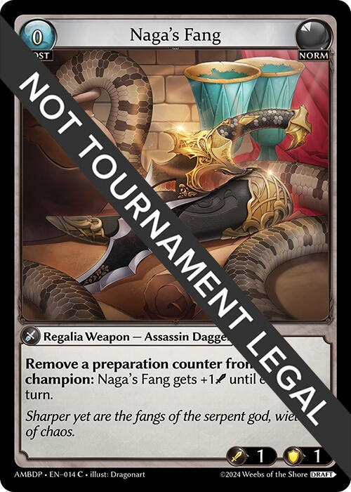 Image for Naga's Fang (014) (Mortal Ambition Draft Pack) - Grand Archive TCG