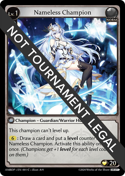 Image for Nameless Champion (Guardian/Warrior) (001) (Mortal Ambition Draft Pack) - Grand Archive TCG