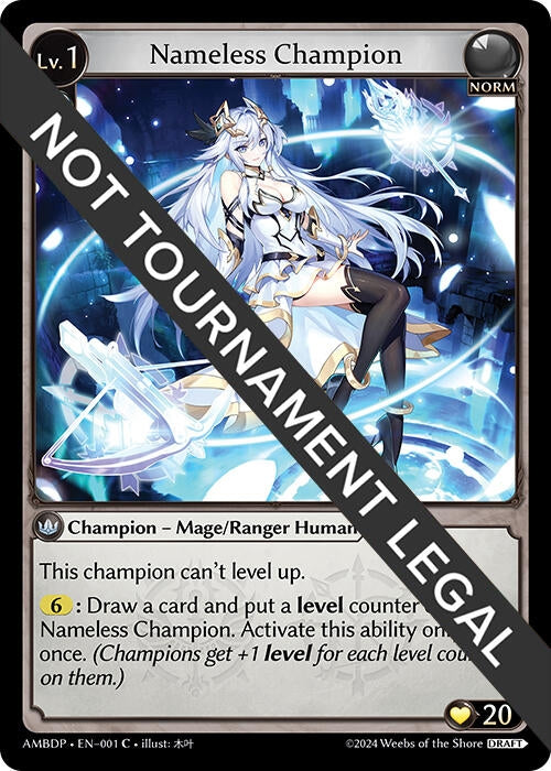 Image for Nameless Champion (Mage/Ranger) (001) (Mortal Ambition Draft Pack) - Grand Archive TCG