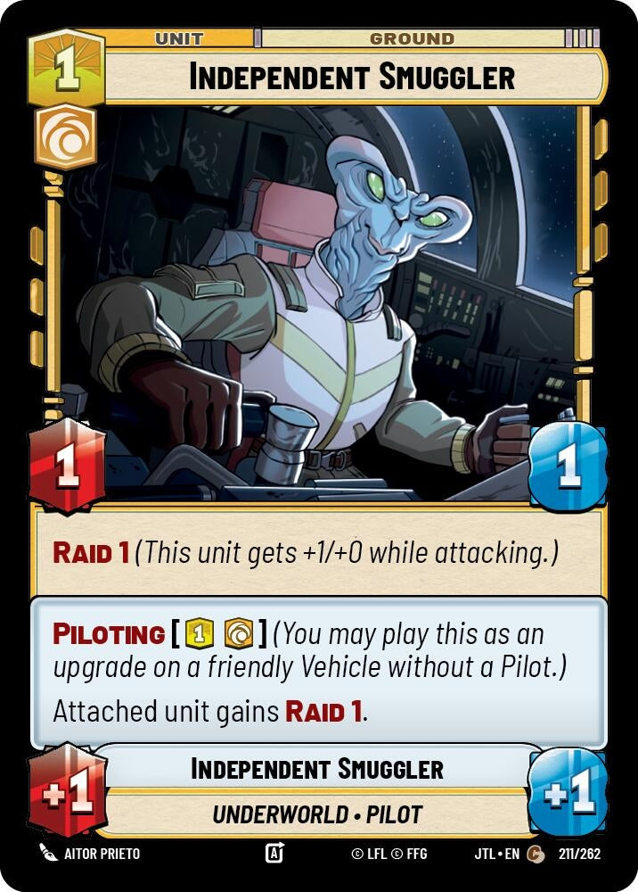 Image for Independent Smuggler (211/262) (Jump to Lightspeed) - Star Wars: Unlimited