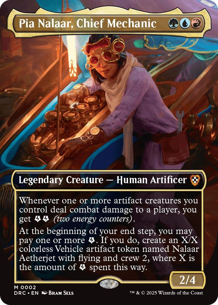 Image for Pia Nalaar, Chief Mechanic (Borderless) (2) (Commander: Aetherdrift) - Magic: The Gathering