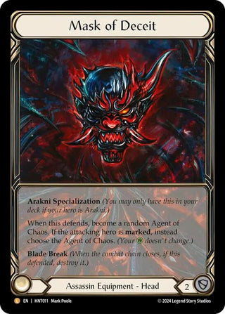 Image for Mask of Deceit (Extended Art) (HNT011) (The Hunted) - Flesh and Blood TCG