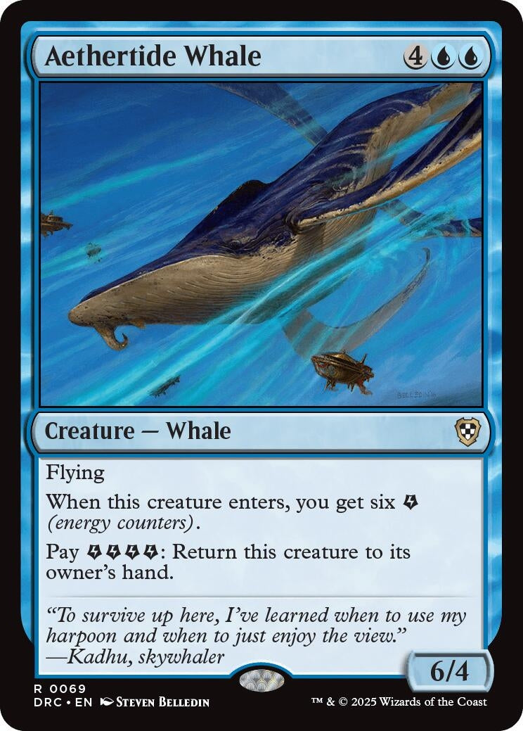 Image for Aethertide Whale (69) (Commander: Aetherdrift) - Magic: The Gathering
