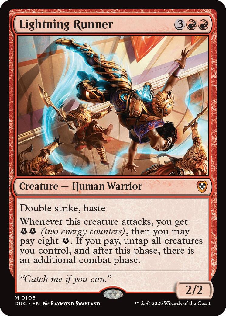 Image for Lightning Runner (103) (Commander: Aetherdrift) - Magic: The Gathering